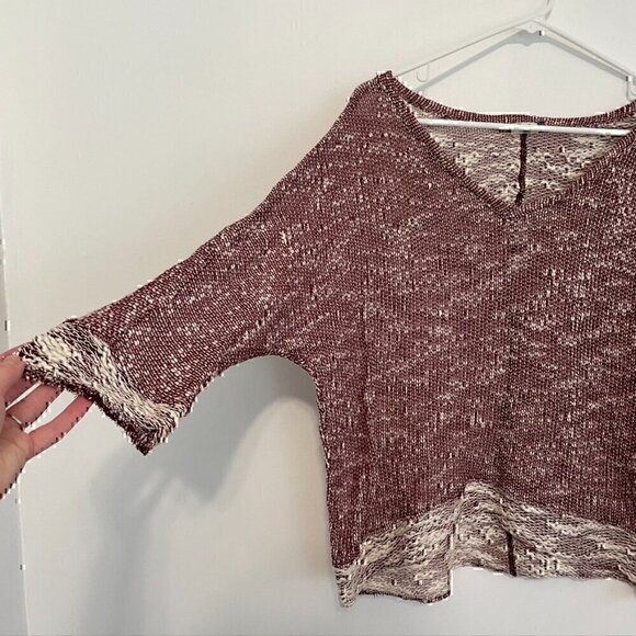 KUT FROM THE KLOTH STITCH FIX Nancy Marled Sweater Top Burgundy Red 3/4 Sleeve S - Picture 7 of 12